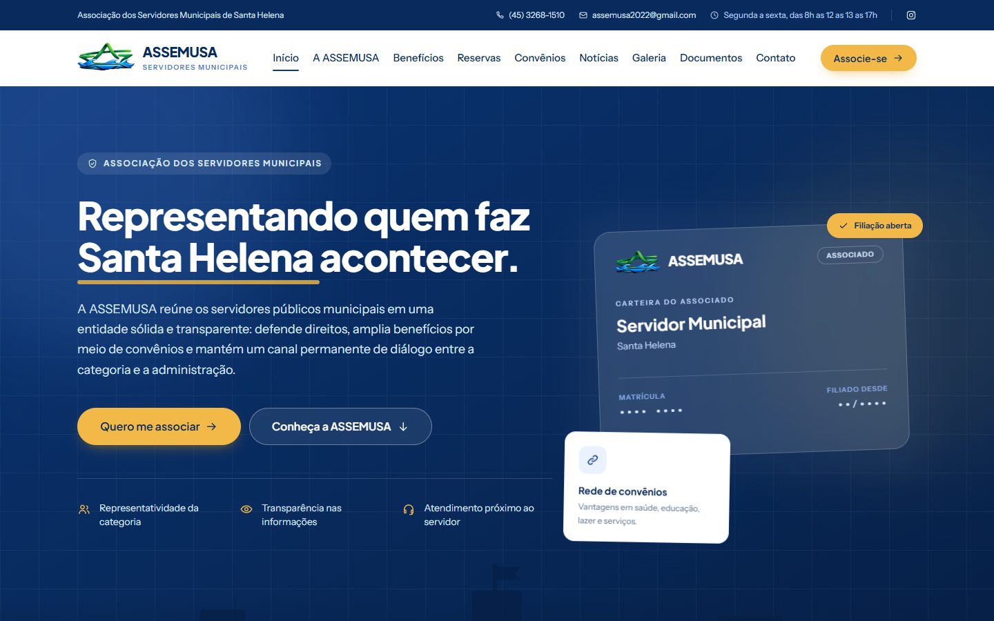 Portal ASSEMUSA — Página inicial